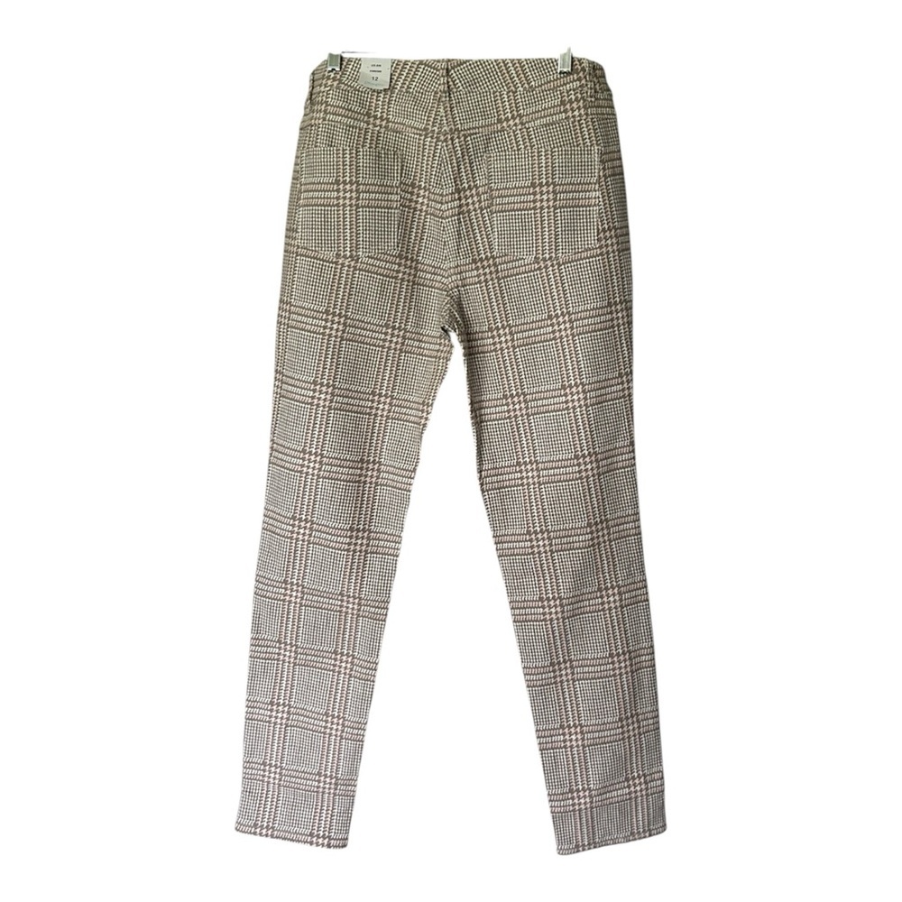 NWT J McLaughlin Lexi Jean Knit Hilltop Plaid Khaki Pink $178. 4 Way Stretch 12 - Picture 5 of 9